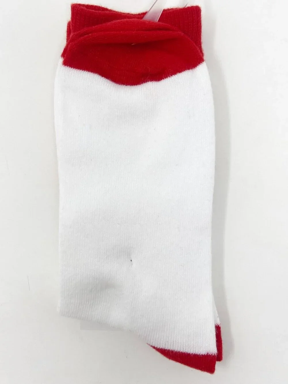 LLAMA Red White Heart Crew Socks